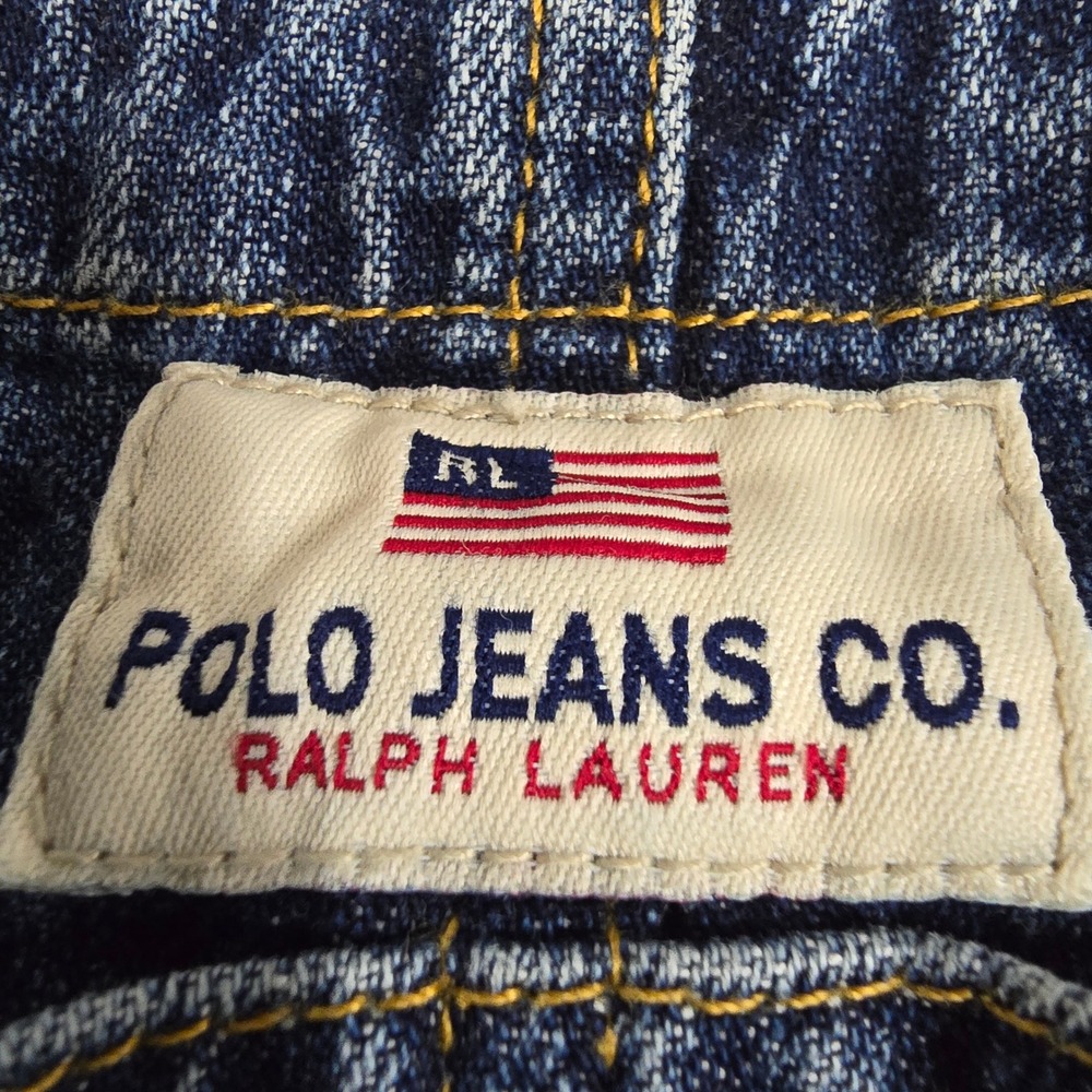 Polo Jeans Co Ralph Lauren Denim Overalls Medium Wash Carpenter Dungarees